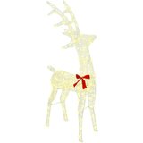 vidaXL Reindeer vuče saonice Topla bijela 120 cm 55 cm Akril | shoptok.hr