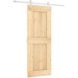  Klizna vrata 80 x 210 cm Čvrsta borovina (neobrađena) | shoptok.hr