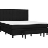  Krevet s oprugama i madracem crni 180x200 cm od tkanine | shoptok.hr