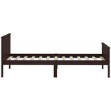  Posteljni okvir temno rjav iz trdne borovine 100x200 cm, (20644852) | Shoptok.si
