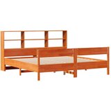  Krevet s regalom za knjige bez madraca 200x200 cm od borovine | shoptok.hr