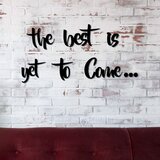 WALLXPERT dekorativni Drveni Zidni Ukras 'The Best is Yet To Come' u Crnoj Boji | ePonuda.com