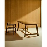 Kave Home Jedilna miza z mizno ploščo v hrastovem dekorju 100x220 cm Idun – | Shoptok.si
