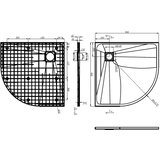  Kad za tuš SMC črna 90x90 cm, (20683841) | Shoptok.si