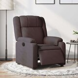vidaXL Električni naslanjač temno rjavo blago, (20928083) | Shoptok.si