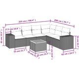  7-dijelni set vrtnih sofa sivi od poliratana | shoptok.hr