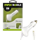 Max Mobile AUTO PUNJAČ ZA APPLE iPhone 5/6/7/8/X/11/12 white 1000mah MFI Apple | shoptok.hr