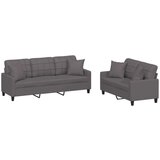  2-dijelni set sofa s jastucima sivi od umjetne kože | shoptok.hr