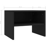  Nočne omarice 2 kosa črne 40x30x30 cm iverna plošča, (20623928) | Shoptok.si