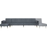  Kutna garnitura na razvlačenje tamnosiva 275x140x70 cm baršun | shoptok.hr