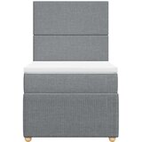  Krevet s oprugama i madracem svjetlosivi 100x200 cm od tkanine | shoptok.hr