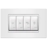 set sklopki za kupatilo 4x16AX 250V~ sa indikacijom i kutijom 4M horizontalni (svetlo ve