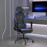  Igraća stolica od umjetne kože s osloncem za noge crno-plava | Eponuda.com