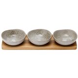Ladelle Set od 3 porculanske zdjele za posluživanje s pladnjem Artisan Shallow | shoptok.hr