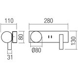  Redo 01-4661 - LED zidno svetlo NORMA LED/5W/230V + LED/3W CRI 90 USB zlatna | Eponuda.com