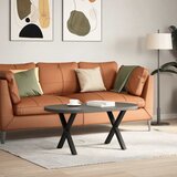  Noge za klub stolić u obliku slova X, 2 kom, crne, 50 x (42-43) cm, čelik | shoptok.hr