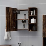  Kupaonski ormarić s ogledalom boja hrasta 62,5x20,5x64 cm drvo | shoptok.hr