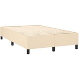  Box spring postelja z vzmetnico LED krem 120x200 cm blago, (20901459) | Shoptok.si