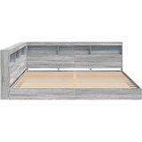 Krevet s policama s uzglavljem Sivi hrast sonoma 180 x 200 cm | shoptok.hr