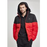 Urban Classics Men's Winter Jacket with Hood - Black/Red | shoptok.hr