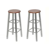 barske stolice 2 kom metal s mdf sjedalom