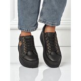 Resti Aurelia Nero - Black platform made of eco-leather, model LH201-8 | Shoptok.si