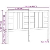  Uzglavlje za krevet boja meda 156 x 4 x 100 cm masivna borovina | shoptok.hr