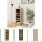 The Living Store Omarica za čevlje sonoma hrast 31,5x35x90 cm iverna plošča - Omara Za Čevlje, (21744535) | Shoptok.si
