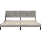  Okvir za krevet Svijetlo siva 200 x 200 cm Baršun - Svjetlosiva 200 x 200 cm | shoptok.hr