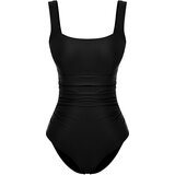 Trendyol Black Square Neck Compression Swimsuit Cene