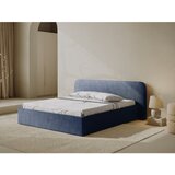 Micadoni Tamno plavi tapecirani bračni krevet s prostorom za odlaganje s podnicom 140x200 cm Elizabeth – | shoptok.hr