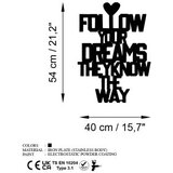 Opviq Zidna dekoracija Dreams Way, 40x54 cm, 1,5 mm, Crna | Eponuda.ba