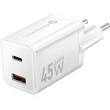 forcell Omrežni polnilnik 45W USB / USB-C PD / QC 4.0 Ultra-kompakten GaN III, Bela, (5000191746) Cene