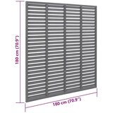 vidaXL Ograja z vodoravnimi letvami WPC 180x180 cm siva | Shoptok.si