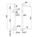 Paffoni LIG032 Light samostoječa armatura za kad s tuš setom | Shoptok.si