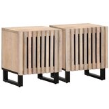 vidaXL Nočna omarica 2 kosa 40x33x46 cm trden beljen mangov les Cene
