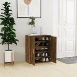 vidaXL Omarica za čevlje dimljeni hrast 60x35x70 cm inženirski les Cene