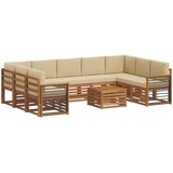  Set vanjskih sofa 10 kom. Prirodna i bež | shoptok.hr