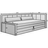 ELTAP Tamno siva sklopiva/s prostorom za odlaganje sofa od šenila 214 cm Fulgeo – | shoptok.hr