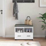  Klupa za hodnik s jastukom s ladicama Bijeli 60 x 38 x 46 cm | shoptok.hr