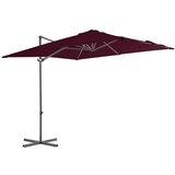 vidaXL Vrtni senčnik z jeklenim drogom bordo rdeč 250x250 cm Cene