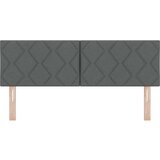 vidaXL Naslon za glavu Dizajn dijamantskih blokova Tamno siva 140 cm Tkanina | shoptok.hr