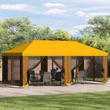 Paviljon s bočnim stranama 6 x 3 m Žuta Poliester i čelik 190 | shoptok.hr