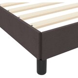 Postelja z vzmetnico z vzmetnico Temno rjava 120 x 190 cm blago | Shoptok.si