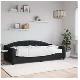 vidaXL Dnevna postelja z vzmetnico črna 100x200 cm blago Cene