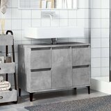 vidaXL Omarica za umivalnik betonsko siva 80x33x60 cm inženirski les | Shoptok.si
