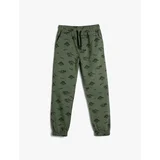 Koton Dinosaur Sweatpants Tie Waist Raised Cotton