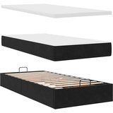  Otomanski okvir kreveta s madraca crni 90x200cm baršunasti | shoptok.hr
