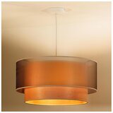  Duolla - Visilica na sajli WOOD BOHO 1xE27/15W/230V prečnik 45 cm bakrena/bež | Eponuda.com