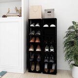 vidaXL Ormarići za cipele 2 kom crni 25 x 27 x 102 cm Cijene